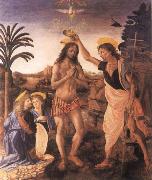 Andrea del Verrocchio The Baptism of Christ oil painting artist